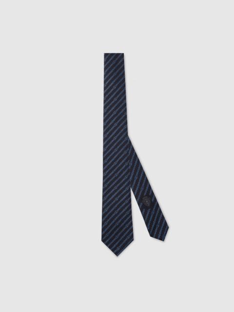 GUCCI Interlocking G chain silk tie