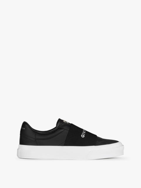 Givenchy CITY SPORT SNEAKERS IN LEATHER WITH GIVENCHY STRAP