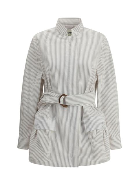 FENDI Striped Shirt Jacket