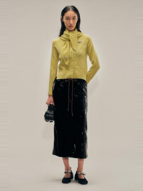 Embellished Relaxed Cashmere Cardigan