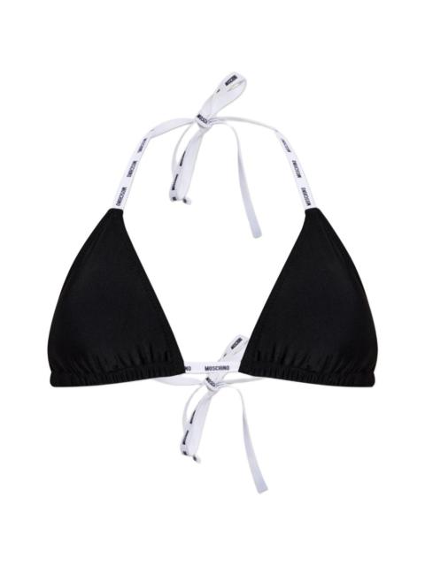 Moschino logo-detail bikini top