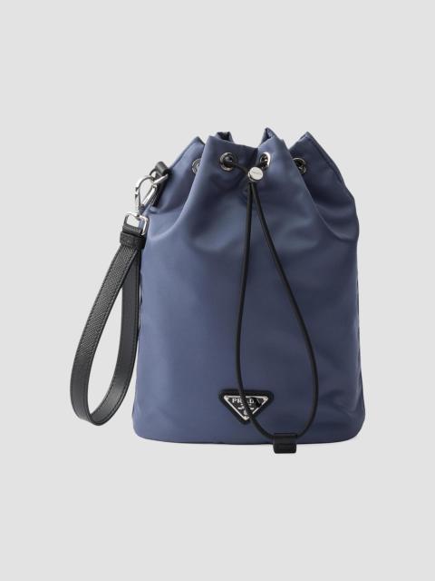 Prada Men's Re-Nylon and Saffiano Leather Pouch - Blue