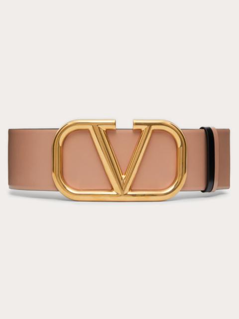 Valentino REVERSIBLE VLOGO SIGNATURE BELT IN GLOSSY CALFSKIN 70 MM