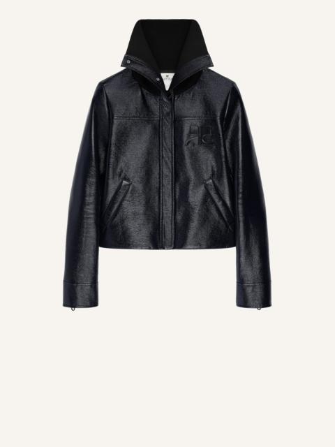 courrèges HIGH COLLAR VINYL JACKET