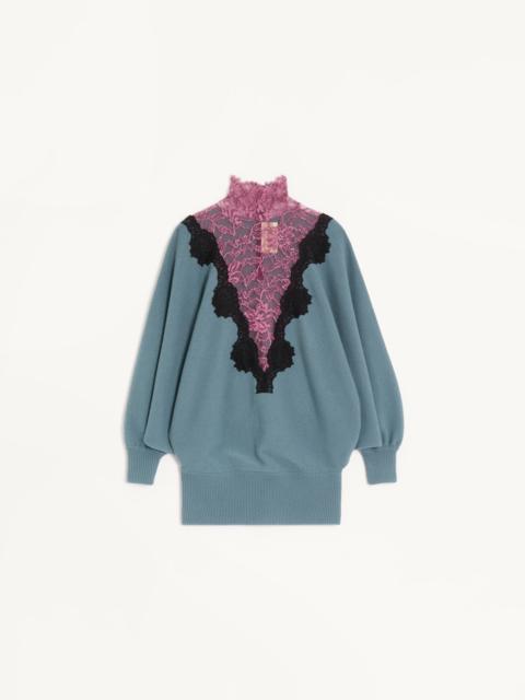 Valentino WOOL SWEATER WITH LACE