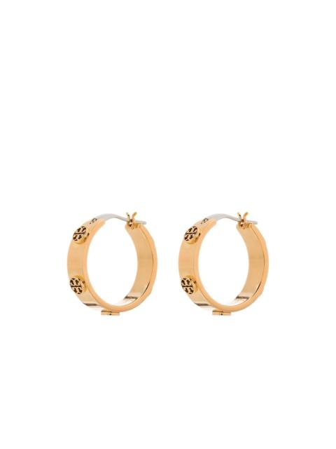 TORY BURCH Miller stud hoop earrings