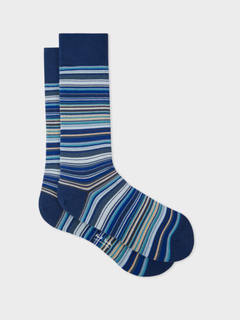 Blue 'Signature Stripe' Socks