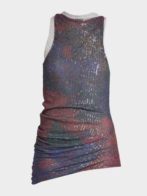 MM6 Maison Margiela Sleeveless Sequin Draped Top