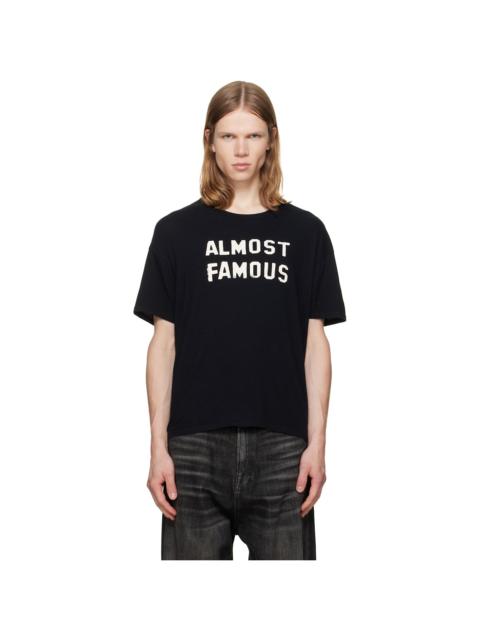 R13 Black 'Almost Famous' Relaxed T-shirt