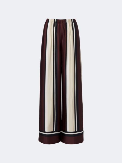 FAITHFULL Jensen striped satin palazzo pants