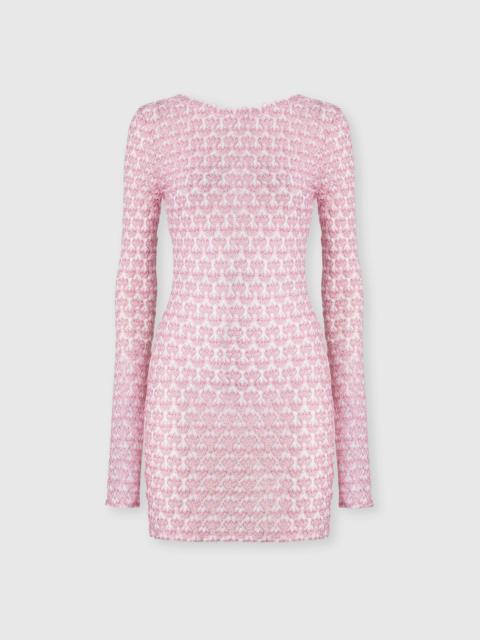 Missoni Short lace long sleeve cover-up