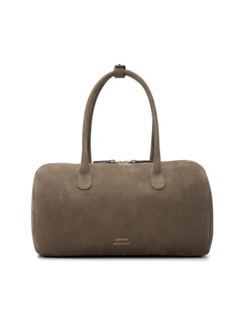 Taupe CLAUS Cylindric Leather Bag