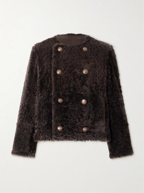 Brunello Cucinelli Double-breasted Reversible Shearling Jacket