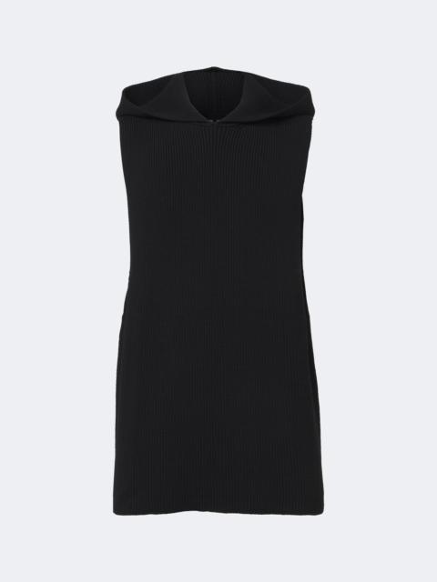 Rick Owens Hooded ribbed-knit virgin wool tank top