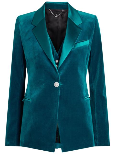 rabanne Rabanne Waist Coat-effect Velvet Blazer