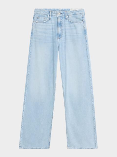 rag & bone Featherweight Logan Mid-Rise Wide-Leg Jeans