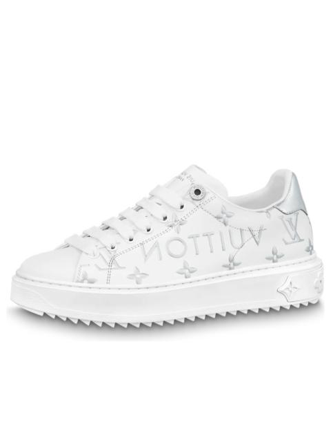 Louis Vuitton (WMNS) LOUIS VUITTON Time Out Sneakers 'White with Silver Monogram' 1AAVV6