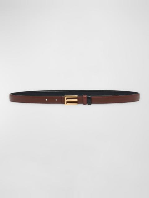 Etro Monogram Buckled Reversible Leather Belt