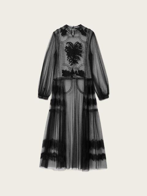 ALLSAINTS CESCA MESH MIDI DRESS