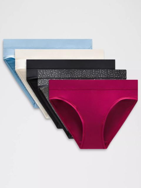 lululemon UnderEase Mid-Rise Bikini Underwear *5 Pack