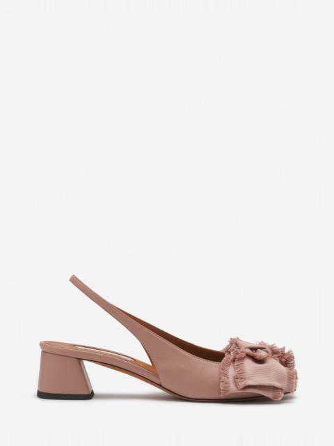 Lanvin LEATHER HEELED SLINGBACK BALLERINA