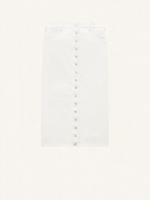 MULTIFLEX WHITE DENIM SKIRT