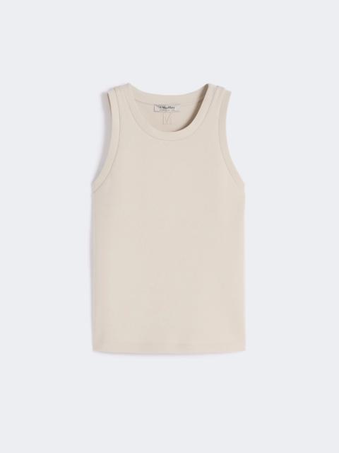 'S Max Mara Cotton blend jersey top - BEIGE