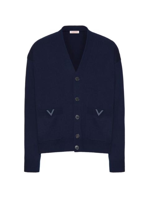 Valentino V-detail wool cardigan