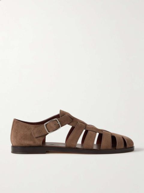 Loro Piana Maxime Walk Suede Sandals