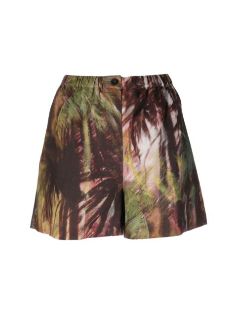 Alanui tropical-print shorts