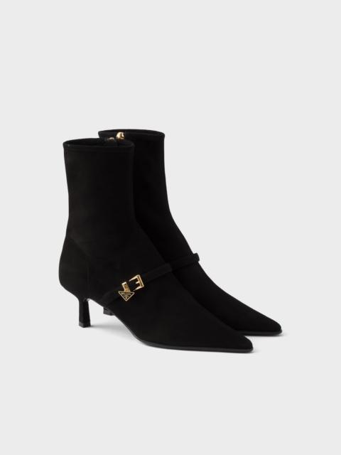 Prada Stretch suede booties