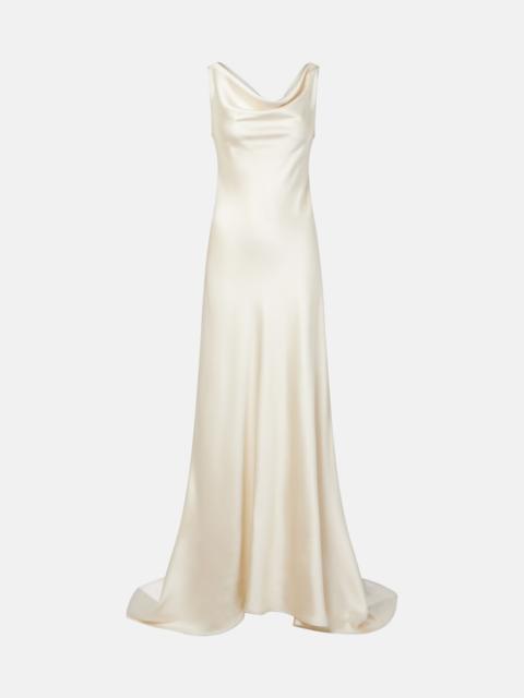 RÓHE Bridal draped satin gown