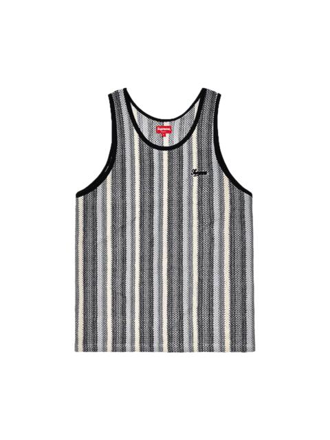 Supreme Knit Stripe Tank Top 'Black'