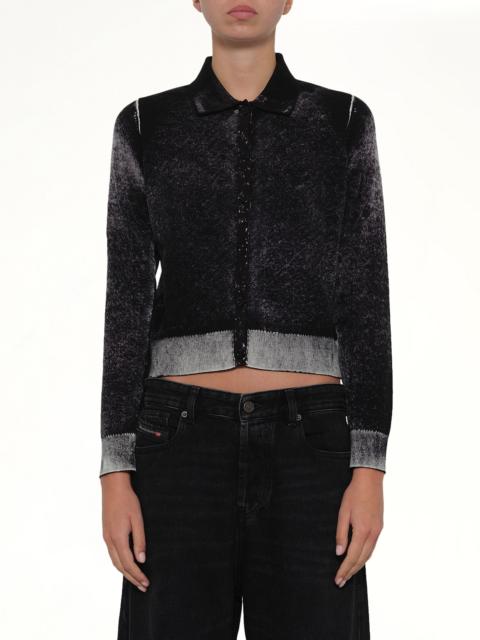 Diesel M-LOREN Knit Polo in Black