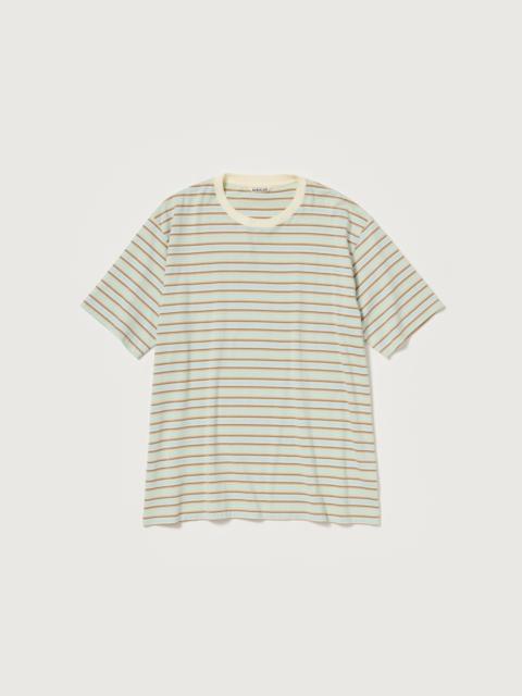 AURALEE GRADIENT STRIPE JERSEY TEE