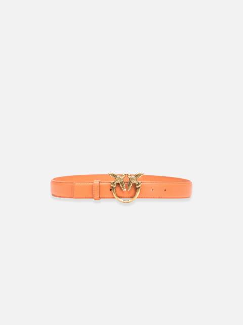 PINKO LOVE BIRDS LEATHER BELT 3CM