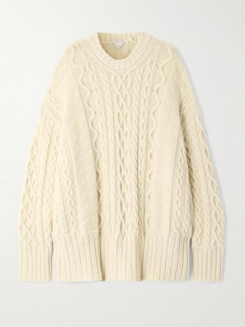 Bottega Veneta Oversized Cable-knit Wool Sweater