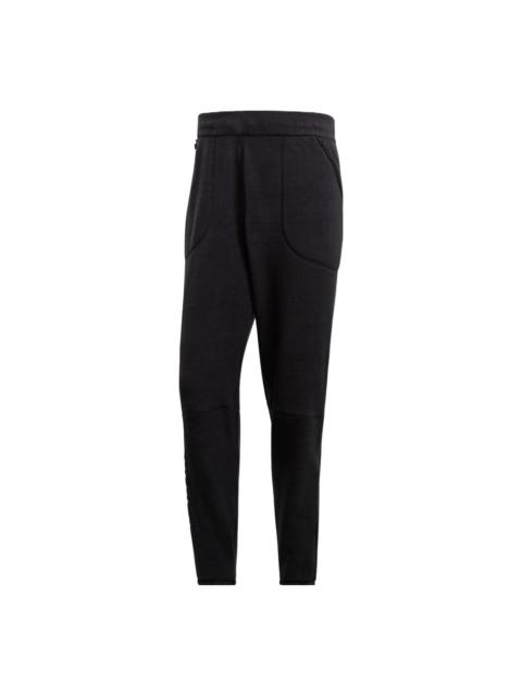 Men's adidas Zne Pnt P Fl Solid Color Big Pocket Training Casual Sports Pants/Trousers/Joggers Black