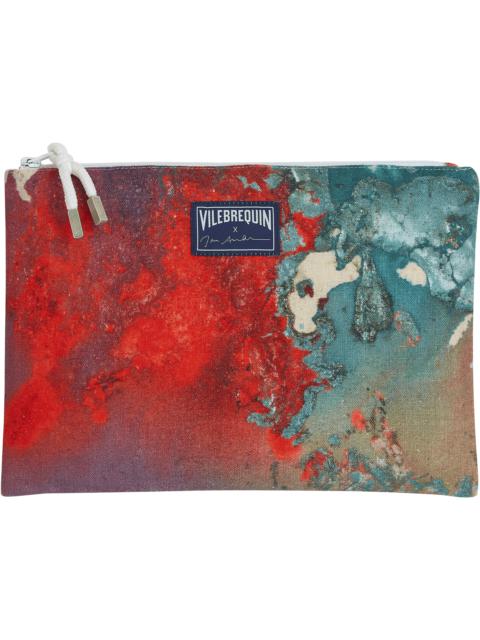 Vilebrequin Unisex Linen Beach Pouch Gra - Vilebrequin x John M Armleder