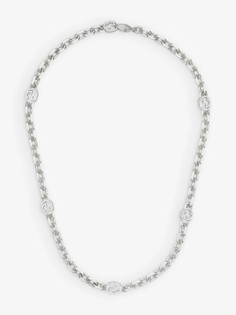 GG interlocking sterling-silver necklace