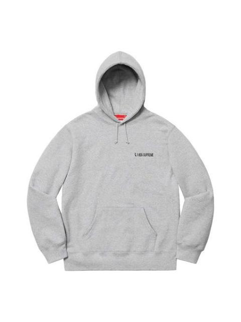 Supreme 1-800 Hooded Sweatshirt 'Grey' SUP-FW19-613