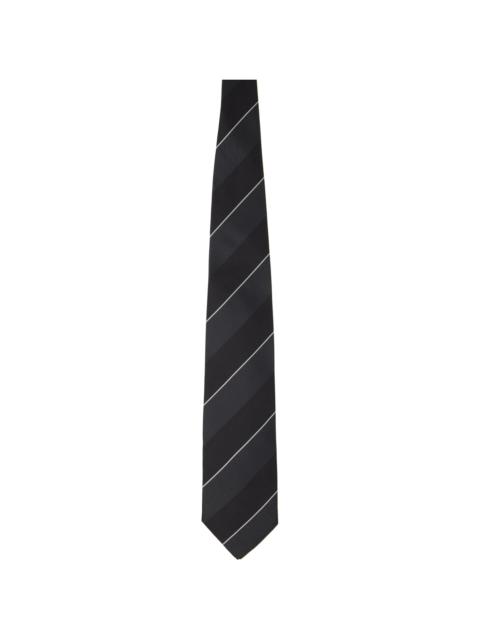 Junya Watanabe MAN Black Silk Stripe Tie