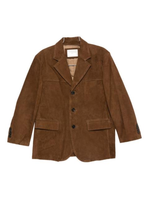 Dunst suede button-fastening leather jacket