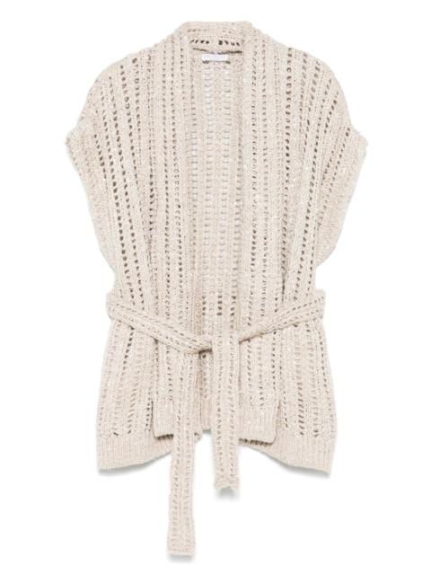 Brunello Cucinelli belted wrap cardigan