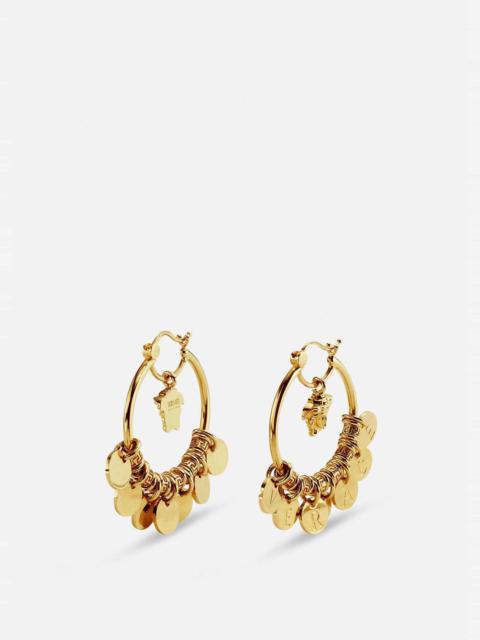 VERSACE Logo Hoop Earrings
