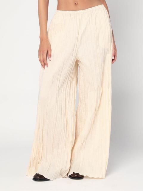 MKDT STUDIO Pinola-atelier pleated fabric ivory trousers