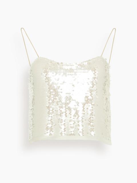 forte_forte Liquid Sequins Top in Crystal