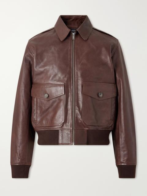 A.P.C. Gael Leather Jacket