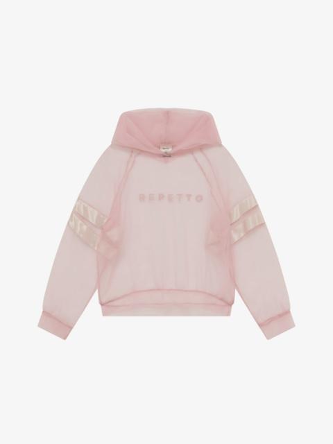 Repetto TULLE SWEATSHIRT SATIN STRIPES