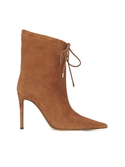 105mm pointed-toe suede boots